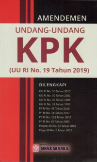 Image of Amendemen Undang-Undang KPK (UU RI no. 19 tahun 2019)