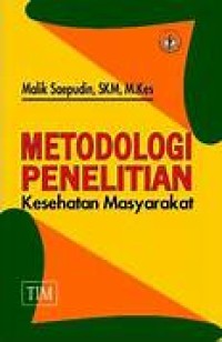 Image of Metodologi Penelitian Kesehatan Masyarakat